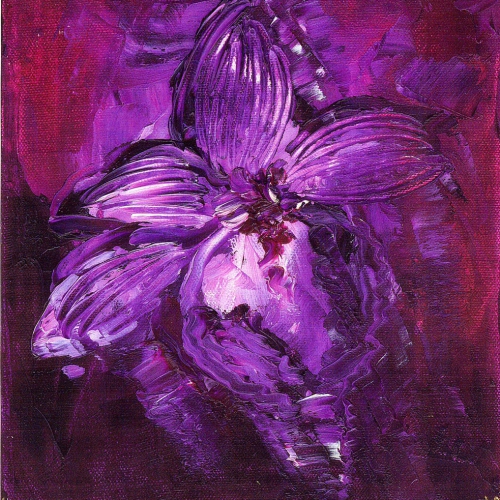 Fioletowy kwiat,27x20 cm